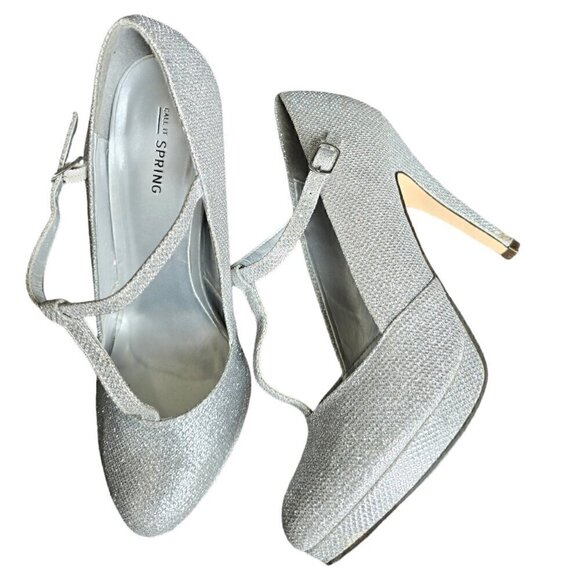 Call IT Spring Women silver pump  Heels Platform shoes. Size 9 - Picture 3 of 6